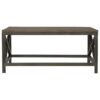 Industrial Cross Metal Coffee Table - Pewter - Image 2