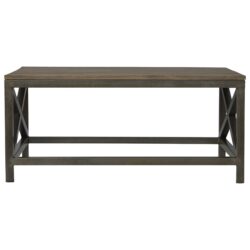 Industrial Cross Metal Coffee Table - Pewter