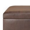 Owen - Small Rectangular Storage Ottoman - Distressed Chestnut Brown - Image 6