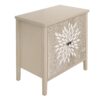 2 Door Carved Storage Cabinet With Adjustable Shelf, Accent Furniture For Living Room, Hallway, Kitchen - Natural - Image 7