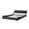 Queen Size Upholstered Platform Bed Frame, Curve Design, Wood Slat Support, No Box Spring Needed - Gray - Image 11