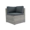 6 Pieces PE Rattan Sectional Outdoor Furniture Cushioned Sofa Set Wicker - Gray - Image 15