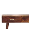 T Bar Console Table, 2 Drawers - Chestnut - Image 6
