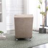 Linen Massage Chaise Lounge Indoor With Remote Control, Ergonomic Electric Massage Lounger - Beige - Image 7
