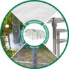 Large Chicken Coop Metal Chicken Run With Waterproof And Anti-Uv Cover, Dome Shaped Walk-In Fence Cage Hen House For Outdoor And Yard Farm Use, 1" Tube Diameter - White - Image 6
