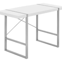 Computer Desk For Home Office, Laptop, Contemporary Versatile Placement - White