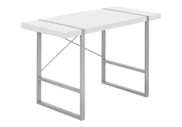 Computer Desk For Home Office, Laptop, Contemporary Versatile Placement - White