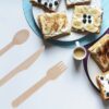 Wooden Compostable Utensils Set 300 Pieces 100 Forks 100 Spoons 100 Knives Sturdy Wood Disposable Cutlery Eco Friendly Biodegradable Utensils For Party Free From Plastic Cutlery Set For Eating - Natural Wood - Image 11
