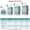 Hardshell Luggage Sets 4 Pieces 20" / 24" / 28" Luggages And Cosmetic Case Spinner Suitcase With Tsa Lock Lightweight - Green - Image 2