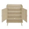 2 Door Shoe Rack, Freestanding, Modern Shoe Storage Cabinet, For Entryway - Natural - Image 14