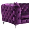 Atronia - Velvet Loveseat - Purple - Image 5