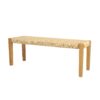 Angie - Bench Outdoor Seating Acacia Wood Faux Rattan - Teak - Image 8