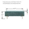 Upholstered Storage Bench Rectangular Ottoman Entryway Bench Storage Chest With Padded Seat Bed End Stool For Hallway Living Room Bedroom - Green - Image 10