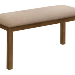 Bench, Rectangular, Upholstered, Dining Room, Entryway, Transitional - Beige