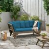 Ottavio - Convertible Sofa Daybed With Water Resistant Cushions - Gray / Teal - Image 2