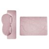 Modern Floor Sofa With 2 Pillows, Convertible Teddy Fabric Foam Filled Sleeper Sofa Bed, Full Size Folding Mattress For Living Room Guest Bed, Playroom, No Assembly Required - Pink - Image 15