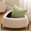2 Piece Upholstered Storage Ottoman Set With Metal Legs Foot Stool Coffee Side Table Reversible Lid Light - Light Camel - Image 10