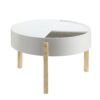 Bodfish - Round Coffee Table - White / Natural - Image 4