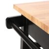 Contemporary Kitchen Cart With Wheels - Black - Image 13