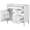 Bathroom Vanity With Top Sink, Modern Bathroom Storage Cabinet 2 Drawers And A Tip-Out Drawer, Single Sink Bathroom Vanity - White - Image 10