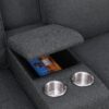 Eric - 9 Piece Upholstered Sectional With Ottoman - Dark Gray - Image 3