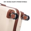 Set 3 Pieces 20" / 24" / 28" Abs Spinner Wheel Luggage, Matching Color, With Combination Lock - Beige - Image 10