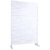Outdoor & Indoor Freestanding Metal Privacy Screen, Decorative Privacy Fence Panels - White - Image 8
