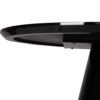 Modern High Gloss Minimalist Round Dining Table - Black - Image 11