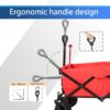 Utility Park Garden Cart Tool Customized Color Folding Camping Trolley Outdoor Picnic Beach Wagon - Red - Image 9