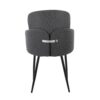 Dahlia - Contemporary Dining Chair (Set of 2) - Black - Fabric - Image 5