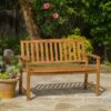 Farmhouse Style Outdoor Bench - Teak Acacia Wood - Image 5