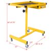 Adjustable Work Table With Drawer - Yellow / Black - Image 12