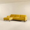 Ella - L Shaped Linen Left Sectional Couch - Yellow - Image 7