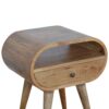 Circular Open Slot Nightstand - Oak - Image 3