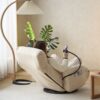 Adjustable Swivel Lounge Chair With 360 Degree Rotating Seat And Headrest Support, Leisure Chair Deck Chair Game Chair For Living Room - Beige - Image 15