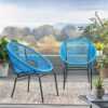 Modern Nusa Chair Outdoor Seating Woven Rope - Blue - Image 6