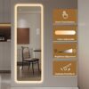 Full Length Mirror Lighted Vanity Body Mirror LED Mirror Wall-Mounted Mirror Big Size Rounded Corners, Bedroom, Living Room, Dressing Room, Hotel - Clear - Image 5