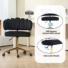 Modern Home Office Desk Chair With Adjustable Height And Swivel Wheels - Black - Image 6