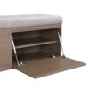 Shoe Storage Bench Entryway Shoe Cabinet Storage Ottoman With Padded Seat Cushion And Double Doors For Entryway, Hallway And Bedroom - Light Gray - Image 20