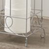 Silver Metal Frame Toilet Paper Holder Stand, Bathroom Tissue Organizer - Silver - Image 5