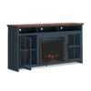 Nantucket - Fireplace TV Stand Console For TVs Up To 85" - Blue Denim / Whiskey - Image 2