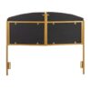 Lindsey - Queen Headboard Contemporary Glam - Gold / White - Image 5