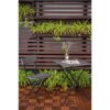 Acacia Wood Interlocking Deck Tiles Checker Pattern, 20 Piece Square Acacia Hardwood Outdoor Flooring For Patio, Bancony, Pool Side - Brown - Image 51