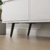 Living Room Sideboard Storage Cabinet With LED Light, Modern Kitchen Unit Cupboard Buffet Wooden Storage Display Cabinet - White - Image 13