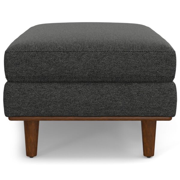 Morrison - Large Rectangular Ottoman - Charcoal Gray