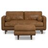 Morrison - Upholstered Sofa And Ottoman Set - Brown - Image 6