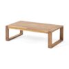 Paloma - Loveseat And Coffee Table Set With Adirondack Design Acacia Wood And Waterproof Fabric - Teak / Beige - Image 13