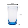 Halo - Leading Ware Oval Acrylic Glasses Drinking (Set of 4) Hi Ball, Bpa Free Plastic Water Tumblers - Blue - Image 3