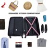 Stylish 3 Piece Luggage Sets With Tsa Lock And Spinner Wheels - Pink - Image 12