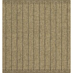 Earth - 5'3" X 7'3" Indoor, Outdoor Area Rug - Jute / Black